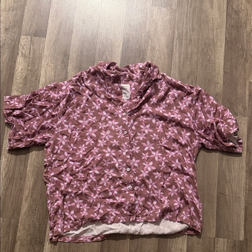 Lokai Pink Floral Button Down Shirt